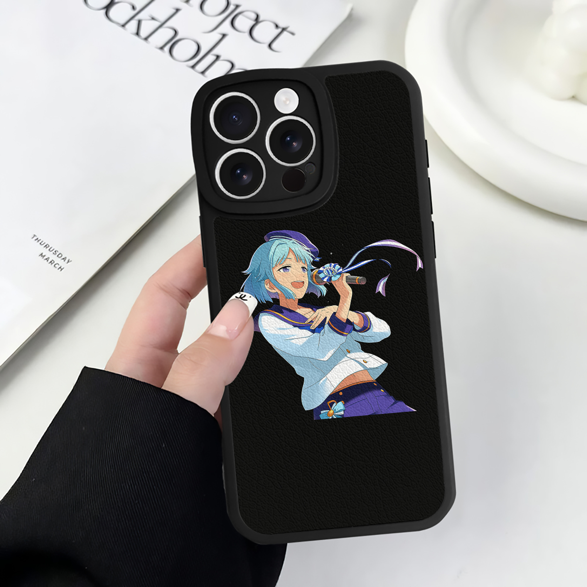 （画像用） あんさんぶるスターズ! Ensemble Stars 【iPhone 16シリーズ対応】シリコンスマホケース（レザー調） 材質：シリコン